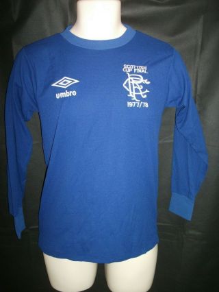 Vintage Umbro Rangers 1977 Football Shirt