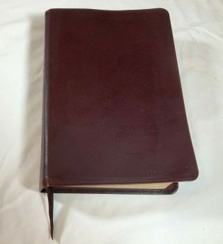 Vtg 1978 Ryrie Study Bible American Standard Burgundy Leather Moody Nas