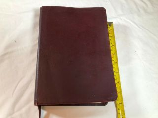 Vtg 1978 Ryrie Study Bible American Standard Burgundy Leather Moody NAS 2