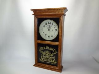 Jack Daniels " Old No.  7 " Tennessee Whiskey Oak Wall Clock 19 X 11 X 3.  5 Vintage