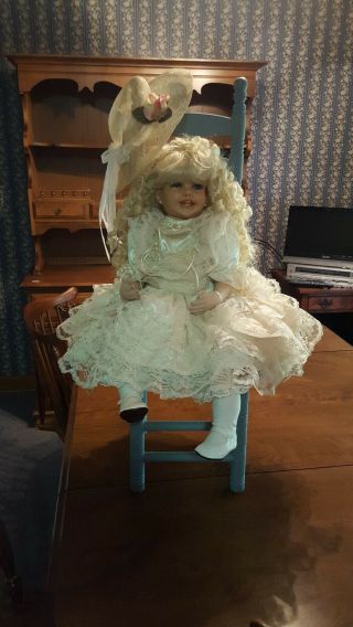 Vintage 24 " Porcelain Doll,  Gigi,  Looking For A Forever Home