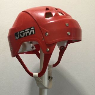 Jofa Hockey Helmet 23551 Gretzky Style Red Classic Vintage
