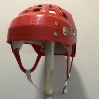 JOFA hockey helmet 23551 Gretzky style red classic vintage 6