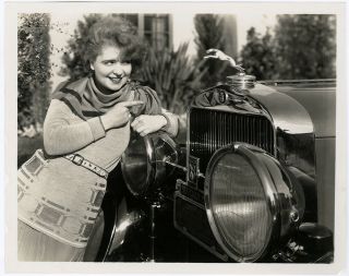 Clara Bow With 1929 Cadillac Fleetwood Limousine Vintage Hollywood Photograph