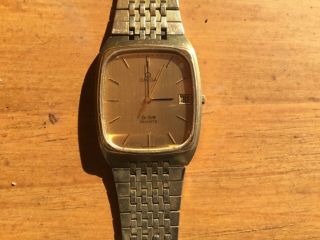 Vintage Omega Watch De Ville Quartz 1332 Running