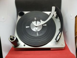 Vtg Magnavox Micromatic Record Player 4 Speed 1960 England Console Pull Video