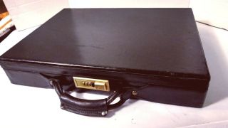 Vintage 1970 ' s Hartmann Executive Black Leather Attache Briefcase W/combo Vfine 2