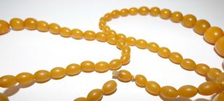 VINTAGE ART DECO BUTTERSCOTCH AMBER BAKELITE NECKLACE OPERA LENGTH 60g 4