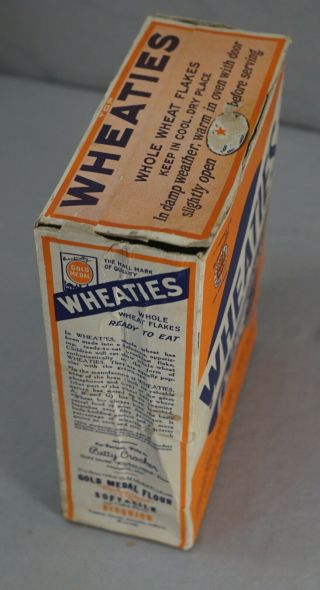 RARE ORIG.  1930 ' S CHARLIE GEHRINGER TIGERS BASEBALL WHEATIES COMPLETE EMPTY BOX 6