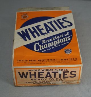 RARE ORIG.  1930 ' S CHARLIE GEHRINGER TIGERS BASEBALL WHEATIES COMPLETE EMPTY BOX 8