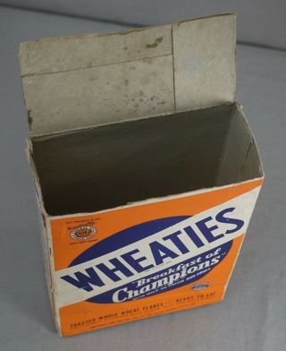 RARE ORIG.  1930 ' S CHARLIE GEHRINGER TIGERS BASEBALL WHEATIES COMPLETE EMPTY BOX 9