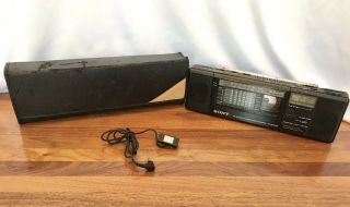Sony Wa 8000 Mkll Am Fm Mw Sw Stereo Cassette Recorder W/mic & Case Vintage