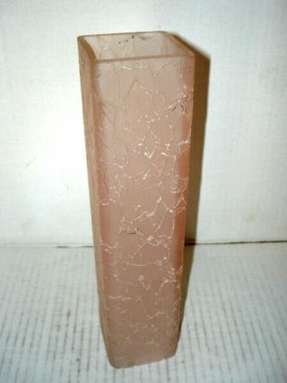 Rare Pink Frankart L222 Art Deco Nude Lady Crackle Glass Lamp Shade