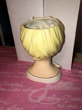 Vintage Enesco lady head vase E2188 5