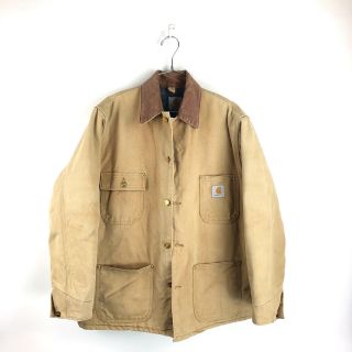 Carhartt Jacket Size M Mens Duck Canvas Blanket Lined Coat Vtg Usa Barn Chore