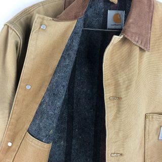 Carhartt Jacket Size M Mens Duck Canvas Blanket Lined Coat Vtg USA Barn Chore 2