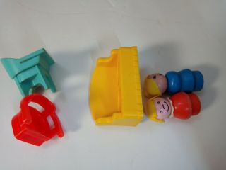 Vintage 1974 FISHER PRICE Little People Castle 993 Pink Dragon Both Boxes 8