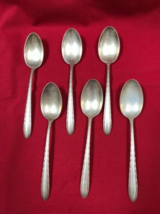Sterling Silver Spoons,  Set Of 6,  Towle Silver Flutes,  5 7/8 ",  No Monogram