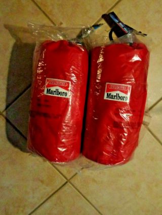 2 - Vintage Marlboro Unlimited Red Plaid Adult Sleeping Bag Never Opened