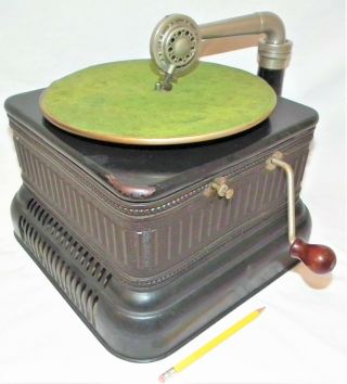 Rare Columbia Europa Small Portable 78 Rpm Phonograph Gramophone Record Player