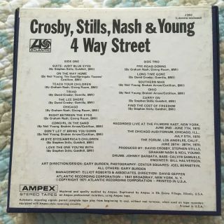 Crosby Stills Nash & Young Live Reel to Reel Tape VINTAGE,  INSERT RARE 3