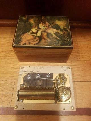 Vintage Reuge Sainte Croix Swiss Music Box Ch2/50 Le Bleu Danube - L 