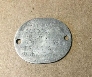 Wwii Dog Tag U.  S.  Navy Naval Aviator Officer 1943