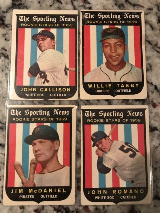 (140) 1959 Topps Vintage Baseball Starter Partial Complete Set Poor - Good Cond 2