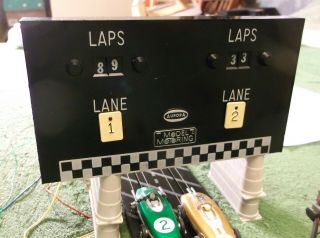 NMINT Vintage AURORA MoDEL MoToRING Electric Lap Counter T Jet Slot Car Race Set 6