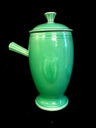 Vintage Fiesta Green Demitasse Stick Handle Coffee Server Pot 3