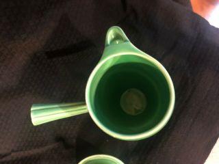 Vintage Fiesta Green Demitasse Stick Handle Coffee Server Pot 7