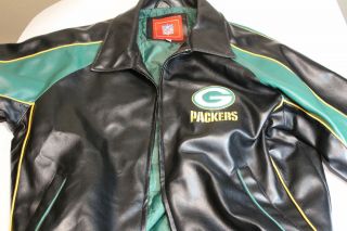 Official Nfl Green Bay Packers Vintage Leather Jacket Retro Football