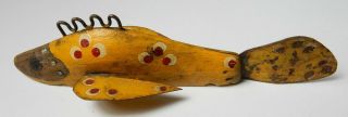 Small Vintage Leroy Howell Folk Art Wood Fish Spearing Decoy