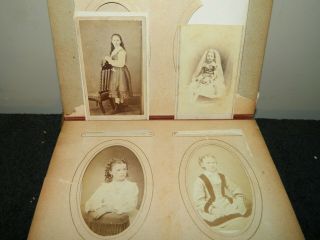 Vintage 1800 ' s Photo Album,  Cat,  Black Nanny,  Leather Bound 30 Plus Pictures 6