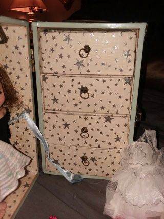 Vintage 1950s Ginny Vogue Dolls & Trunk W/ Clothes 3