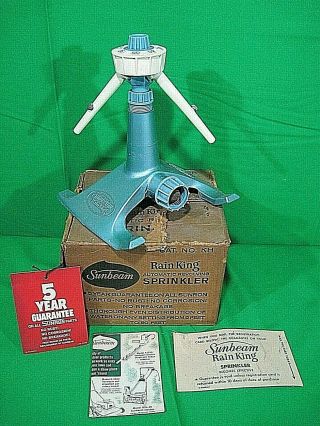 Vintage Sunbeam Rain King Metal Lawn Sprinkler Model Kh