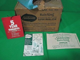 Vintage SUNBEAM RAIN KING Metal Lawn Sprinkler Model KH 4