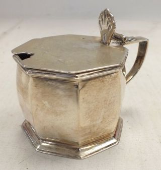 Vintage 1946 Hallmarked Solid Silver Small Hinged Case With Bottom Cutout - T04