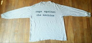 Vintage Rage Against The Machine Tour 1991 T Shirt Xl Long Sleeve Destroyed Usa