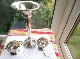 ANTIQUE,  1913,  SOLID SILVER ITEMS.  160 GMS. 2