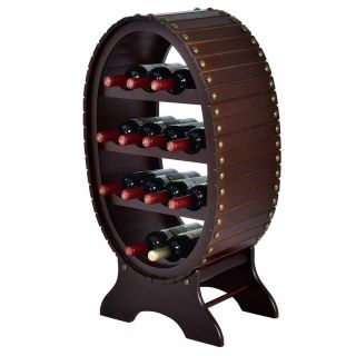 13 Bottles 4 Tier Vintage Wine Rack Storage Liquor Cabinet Display Holder Bar