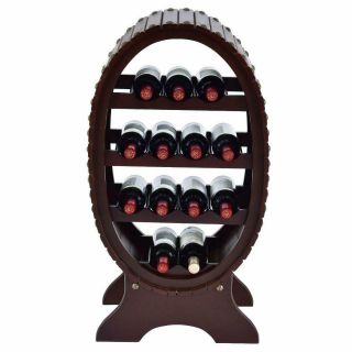 13 Bottles 4 Tier Vintage Wine Rack Storage Liquor Cabinet Display Holder Bar 4