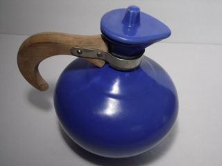 RARE VINTAGE 1935 METLOX POPPYTRAIL Delphinium Blue SERIES 200 CARAFE WITH LID 2