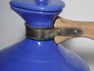 RARE VINTAGE 1935 METLOX POPPYTRAIL Delphinium Blue SERIES 200 CARAFE WITH LID 6