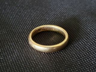 Solid 18k Gold Wedding Band Ring 4.  5 Grams Vintage Nr