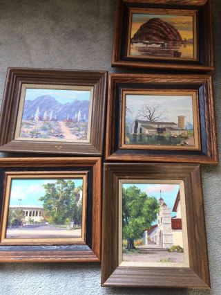 Vintage Oil Paintings By Late Californian Artist Thomas F.  Goff