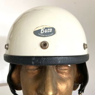 Vintage Old 1960’s Buco Traveler Motorcycle Half Helmet “6 1/2” W/ Bubble Visor