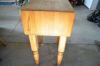 Vintage John Boos Block Butcher Cutting Table Maple Wood Solid 24x18x10 X34