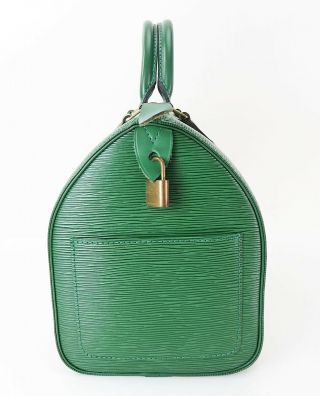 Auth VTG LOUIS VUITTON Speedy 30 Green Epi Leather Boston Hand Bag Purse 32421 5