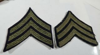 Wwii Era Us Army Sergeant Stripes Chevron Matching Felt Backing